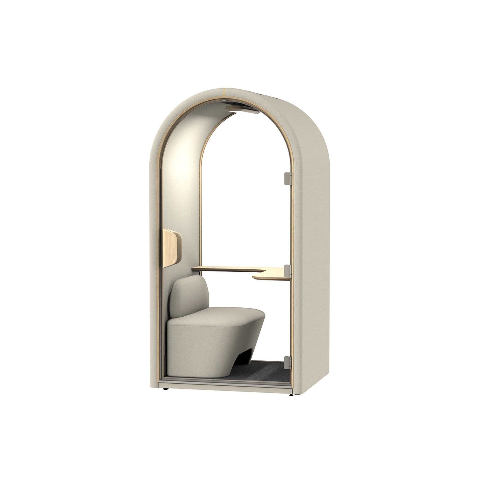 DUKE Single Seater Acoustic Office Silent Booth Pod - Beige gallery detail image