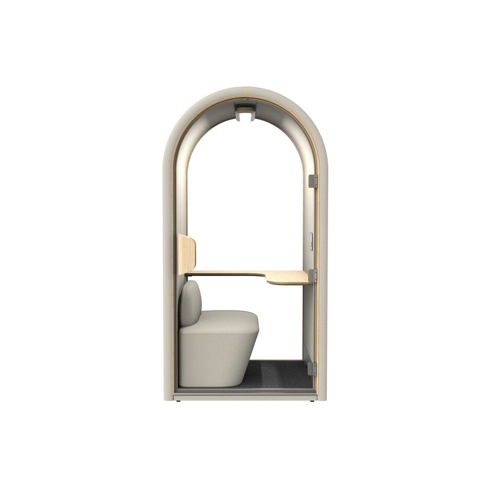 DUKE Single Seater Acoustic Office Silent Booth Pod - Beige gallery detail image