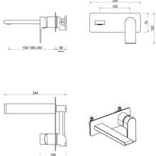 Beki Wall | Spout Combo | 1P | Trim Kit Only gallery detail image