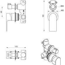 Eleniko Shower Mixer Diverter | 2P | Trim Kit Only gallery detail image
