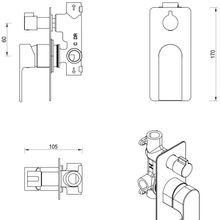 Beki Shower Mixer Diverter | 1P | Trim Kit Only gallery detail image