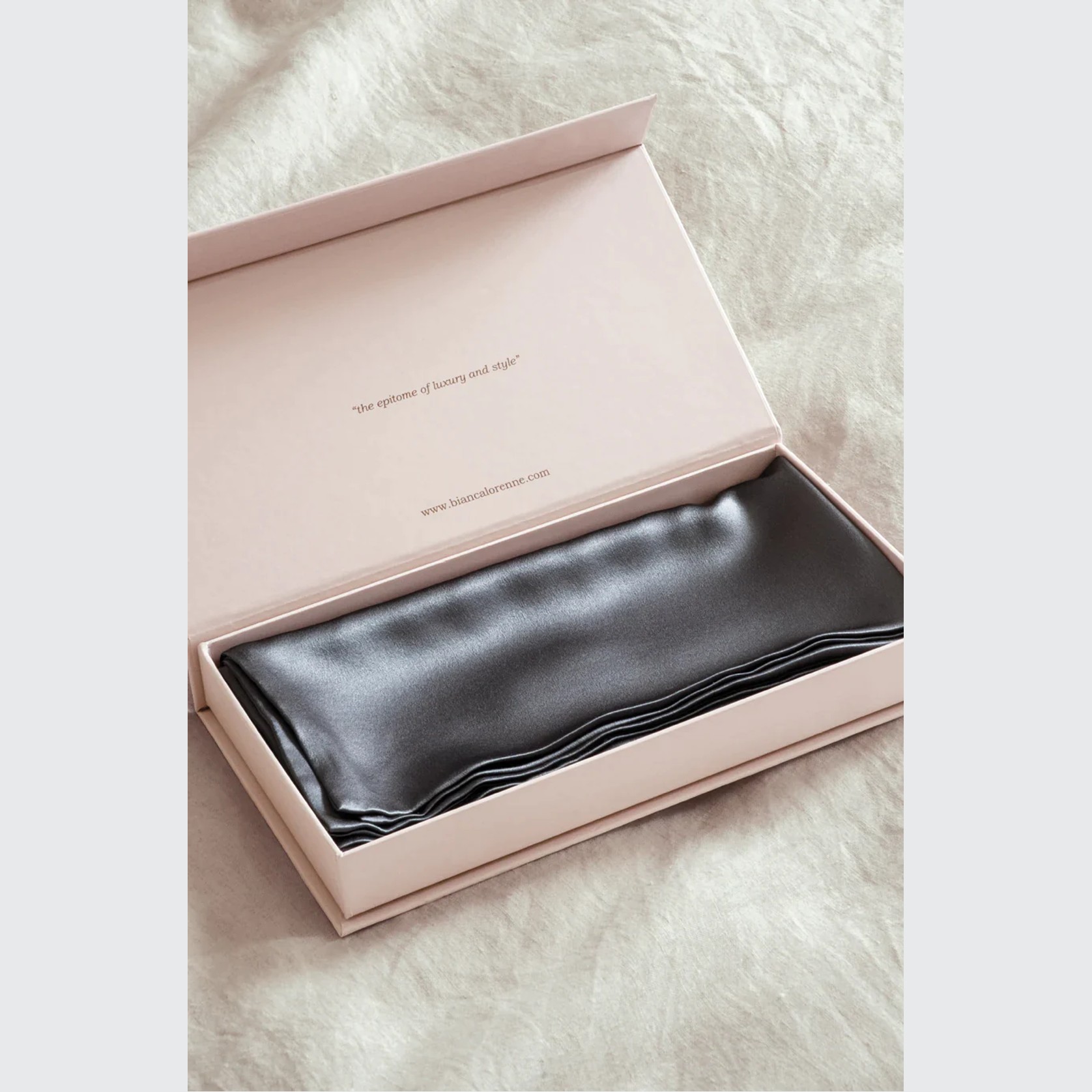 Silk Pillowcase with Gift Box - Slate | Bianca Lorenne gallery detail image
