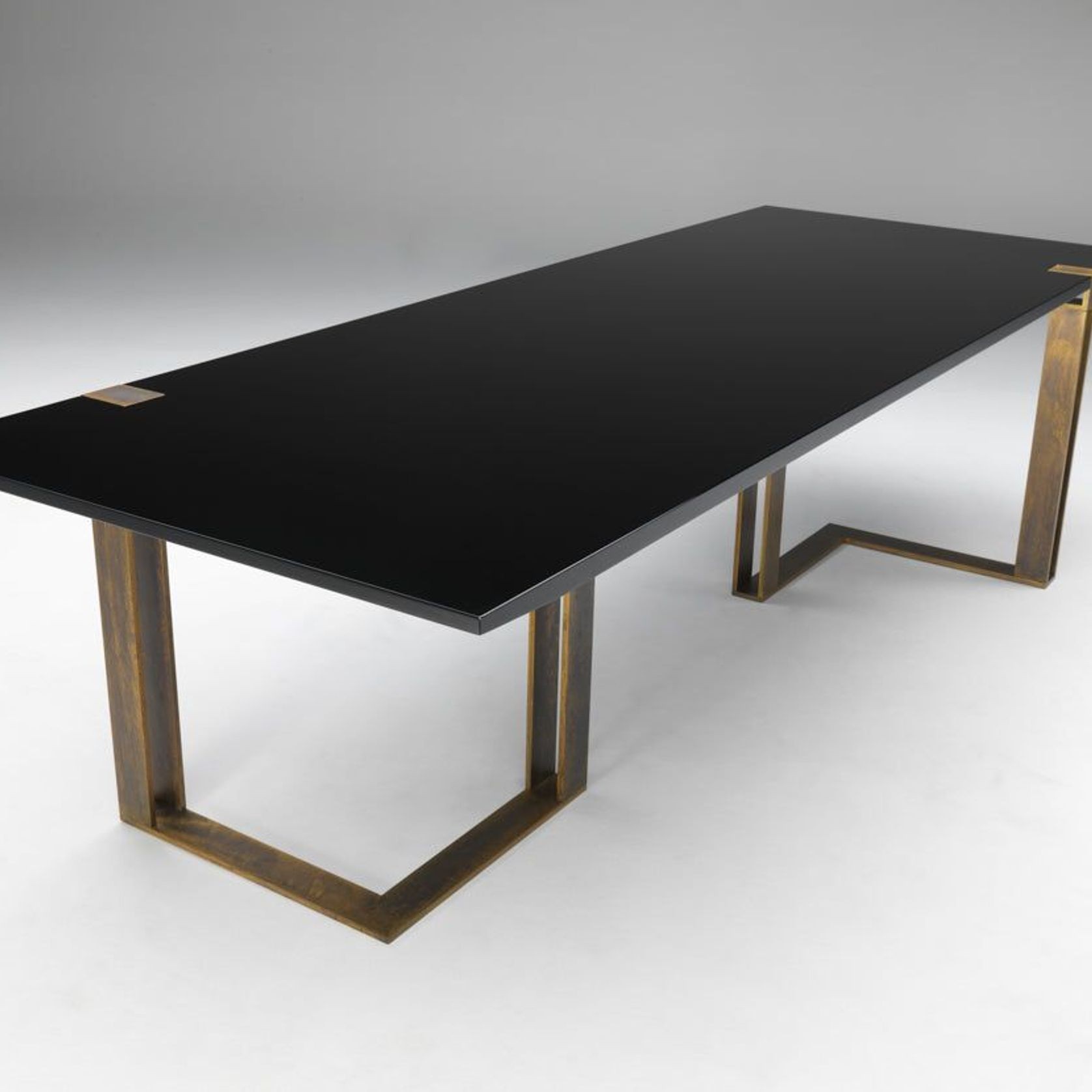 Black and Gold Dining Table gallery detail image
