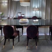 Black and Gold Dining Table gallery detail image