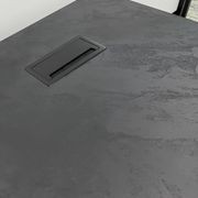 ARTO Black Executive Office Desk with Reversible Return 180-200cm - Black Concrete gallery detail image