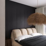 WOODFLEX Flexible Acoustic Wood Slat Wall Panel, Black Veneer - 2400mm x 600mm gallery detail image