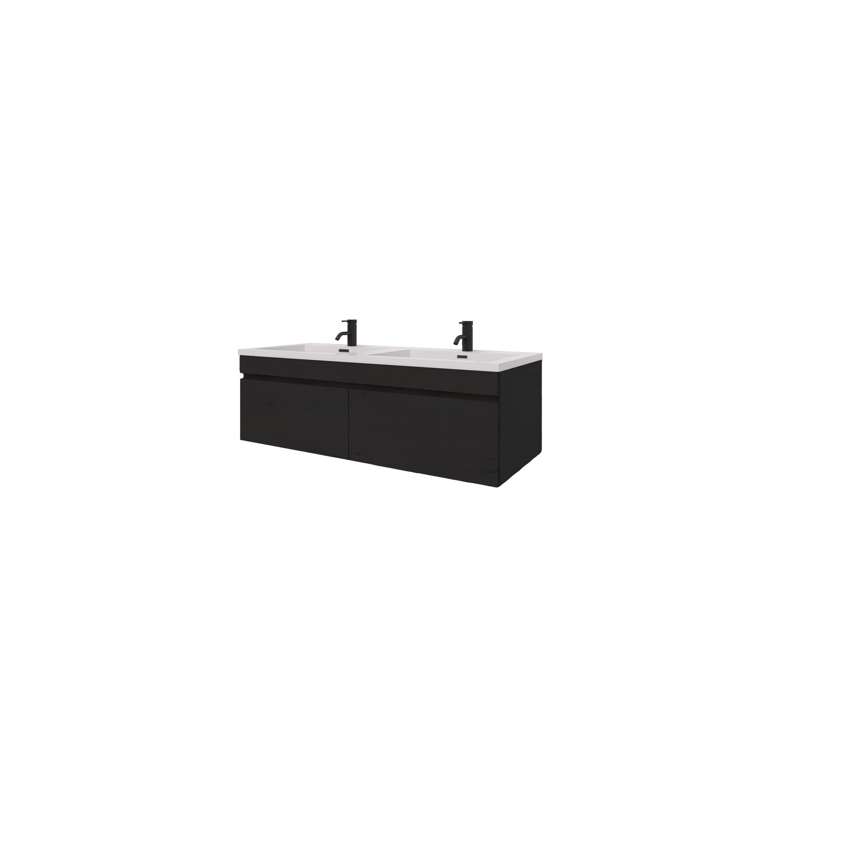 Code Lux 1500 Double Sink 2 Drawer Vanity - 5 Colours gallery detail image