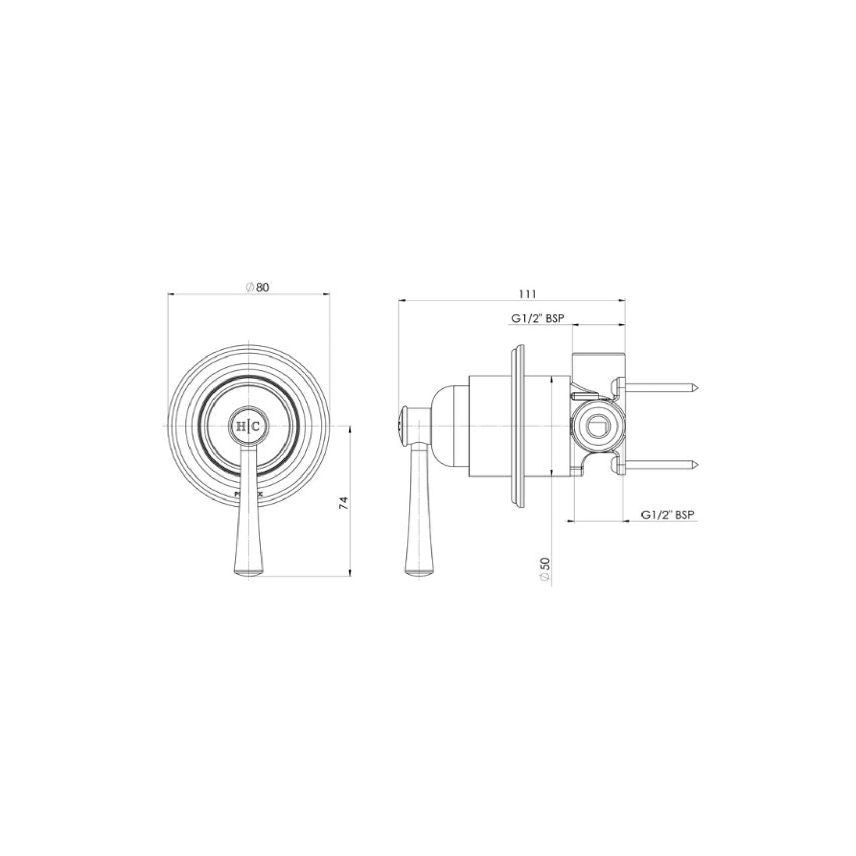 Phoenix Cromford Shower / Wall Mixer  - Brushed Gold gallery detail image