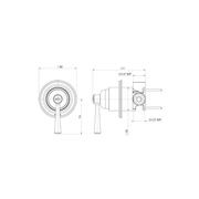 Phoenix Cromford Shower / Wall Mixer  - Brushed Gold gallery detail image
