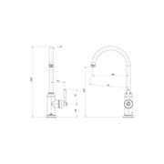 Phoenix Cromford Sink Mixer  - Brushed Gold gallery detail image