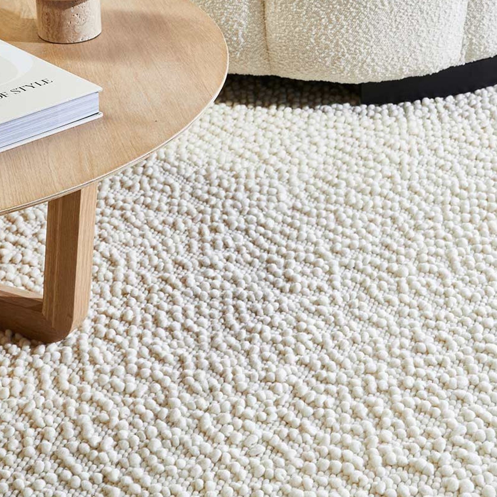 Boucle Rug | Ivory gallery detail image