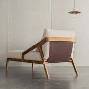 Ella Boucle Upholstered Mid-Century Chaise gallery detail image