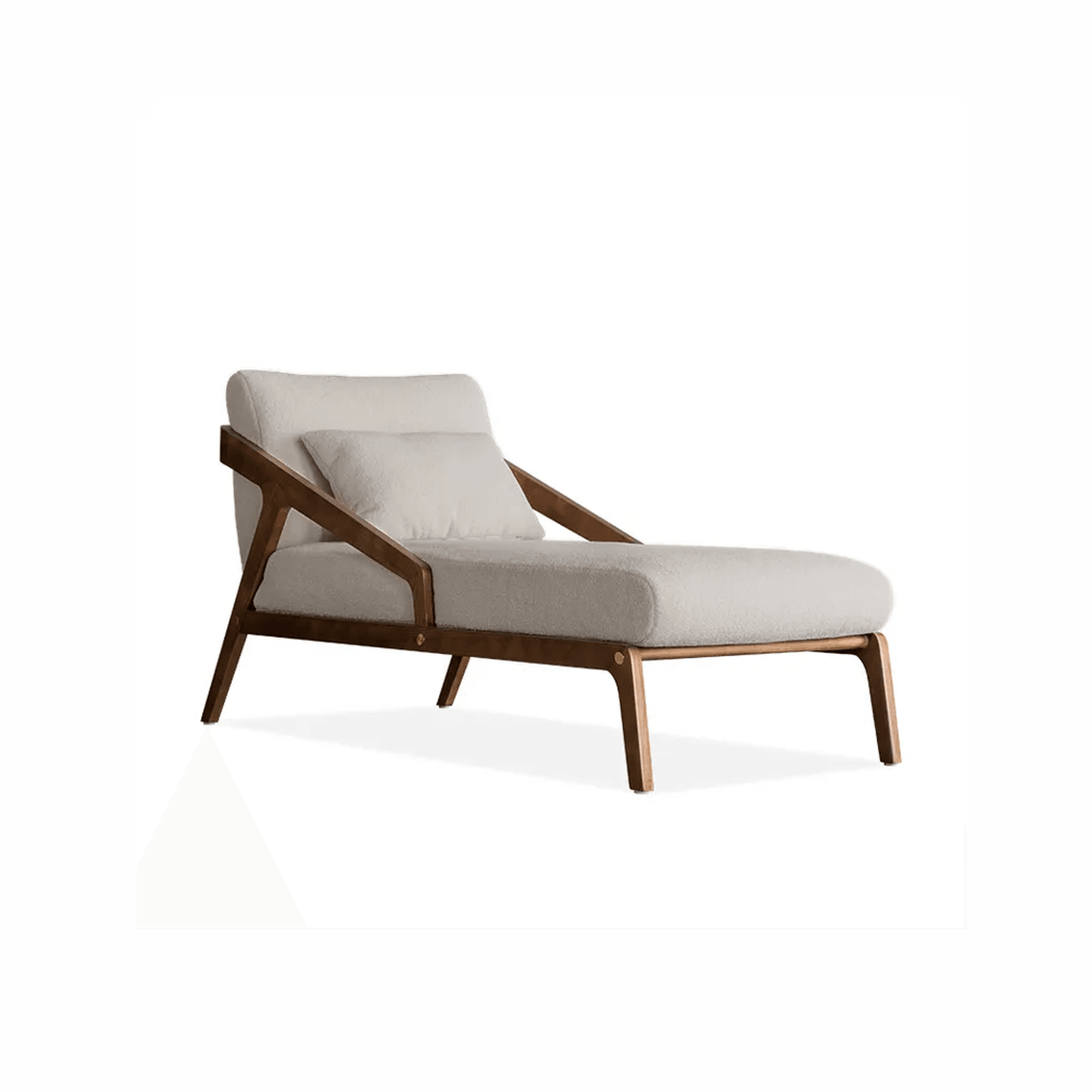 Ella Boucle Upholstered Mid-Century Chaise gallery detail image