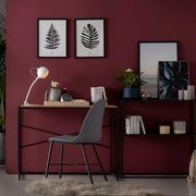 BRADFORD Study Desk 100cm - Natural & Black gallery detail image
