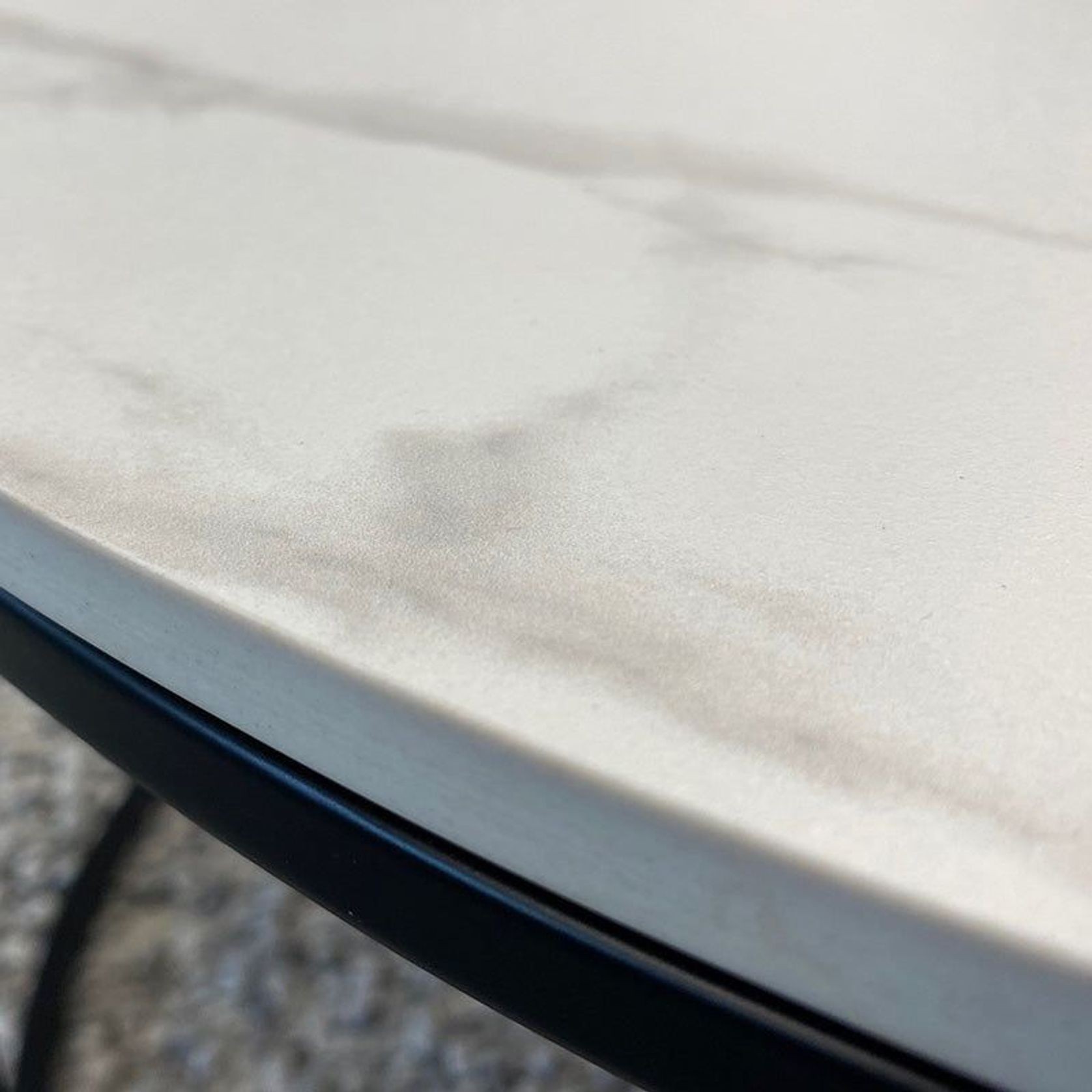 BRANDI Nest of 2 Tables 75/90cm - White Ceramic Marble gallery detail image