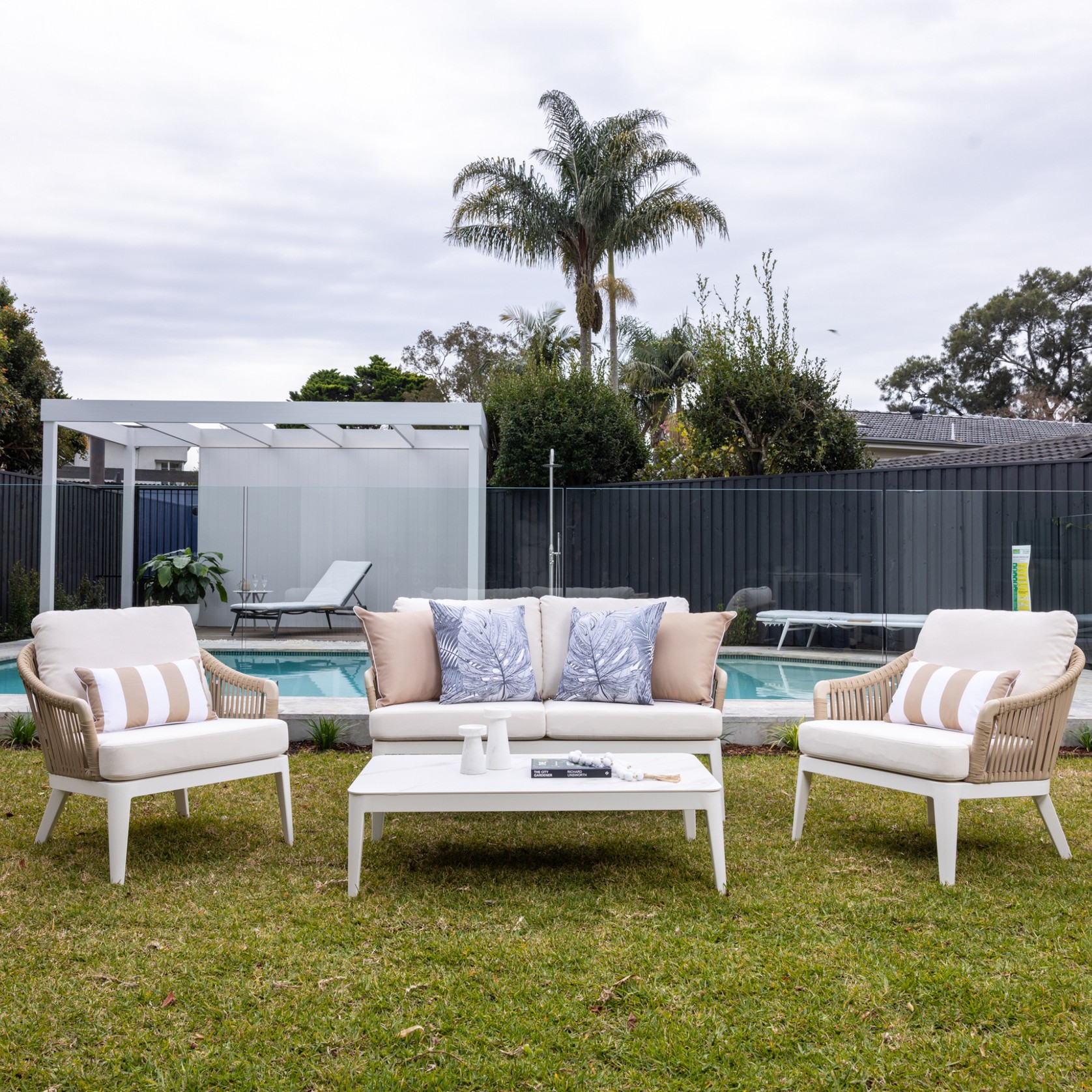 3-piece Broulee Outdoor Lounge Set gallery detail image