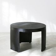 'Brutalist' Iron Side Table / 65cmD x 41cmH gallery detail image