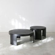 'Brutalist' Iron Side Table / 65cmD x 41cmH gallery detail image