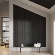 WOODFLEX Flexible Acoustic Wood Slat Wall Panel, Black Veneer - 2700mm x 600mm gallery detail image