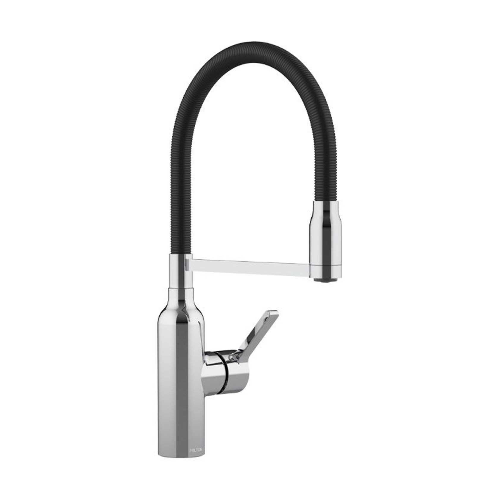 Bex All Pressure Pull Down Sink Mixer Chrome / Black gallery detail image