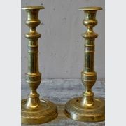 French Empire Brass Candlesticks (Pair) gallery detail image