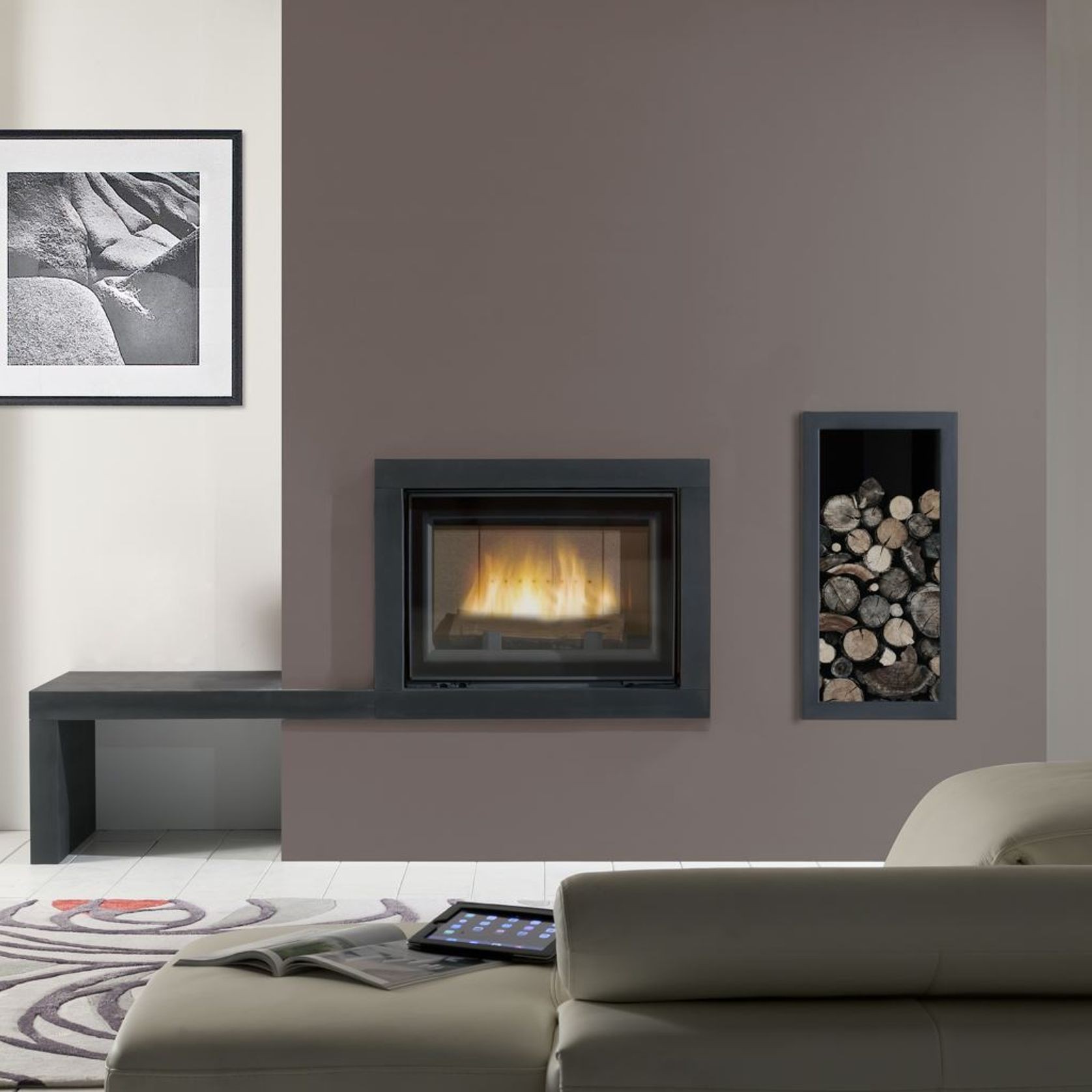 Cheminee Chazelles C800R Radiant Wood Fireplace gallery detail image