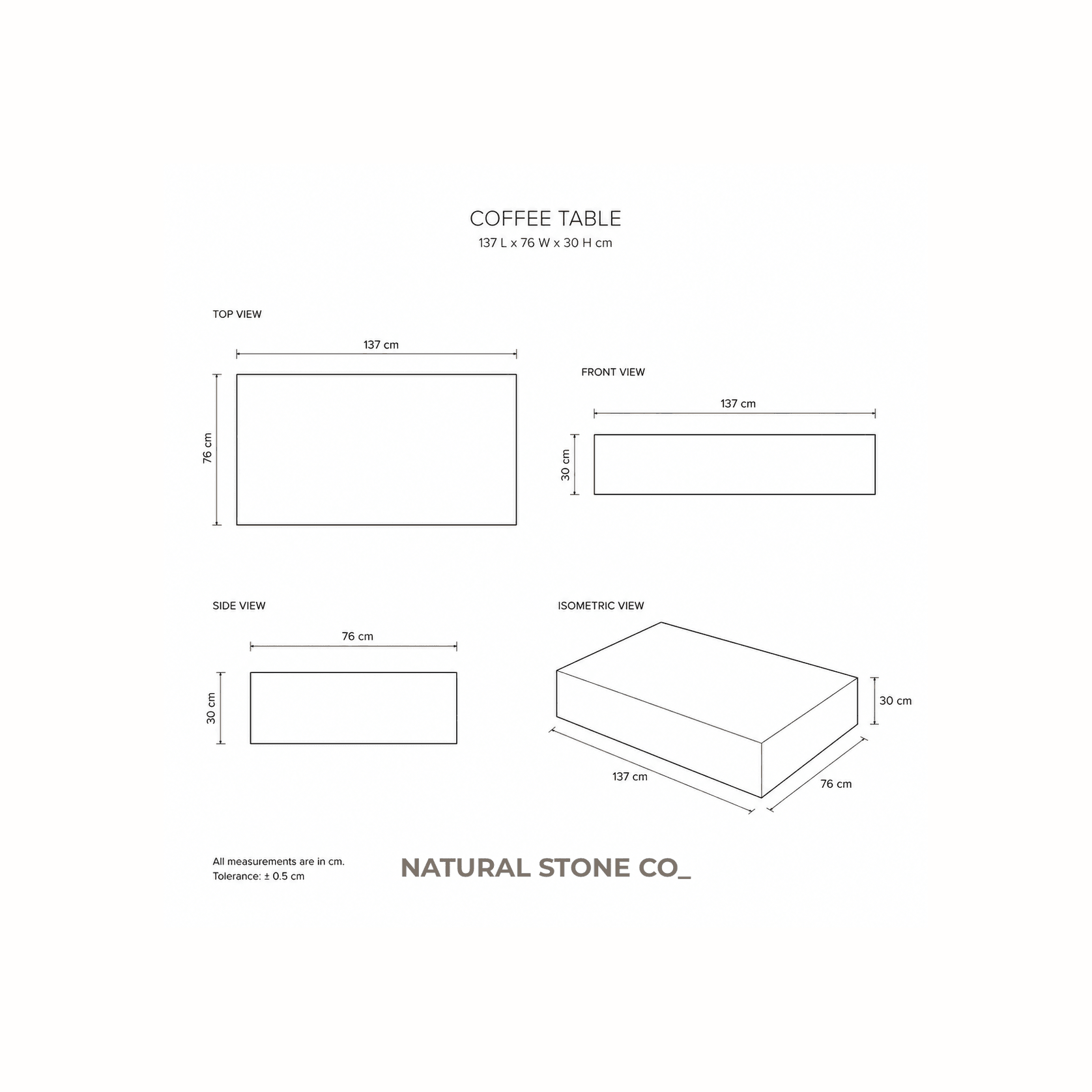 Block Coffee Table - New Gold Calacatta Marble gallery detail image
