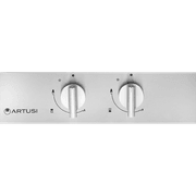 Artusi 30cm Domino Dual Gas Cooktop - With Cast Iron Trivet in Stainless Steel gallery detail image