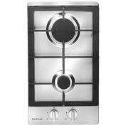 Artusi 30cm Domino Dual Gas Cooktop - With Cast Iron Trivet in Stainless Steel gallery detail image