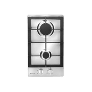 Artusi 30cm Domino Dual Gas Cooktop - With Cast Iron Trivet in Stainless Steel gallery detail image