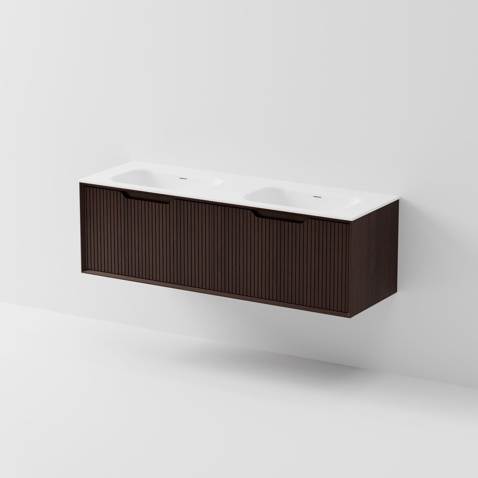 Aria 1500 Double Basin Wall Hung Vanity | Inset Basin gallery detail image