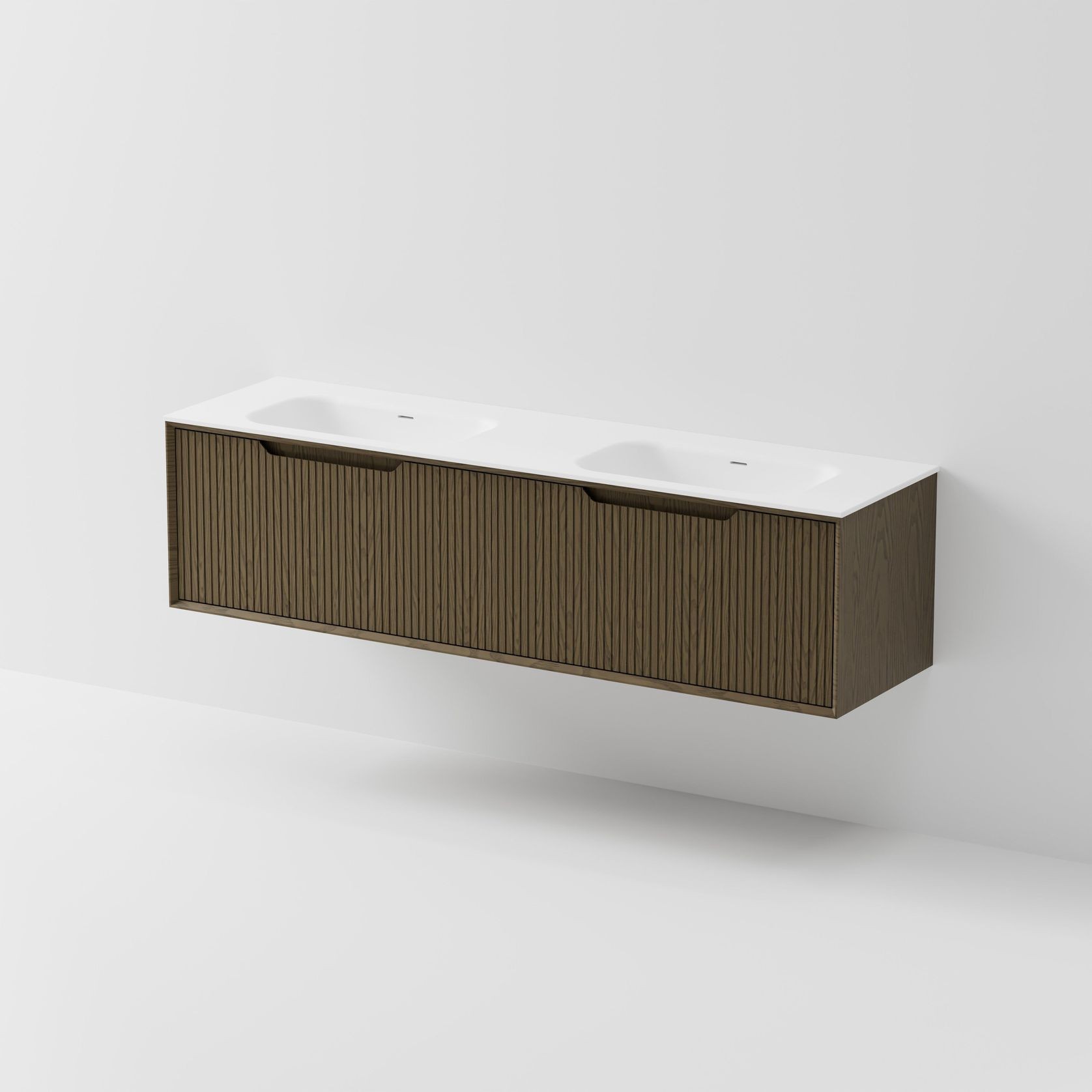 Aria 1800 Double Basin Wall Hung Vanity | Inset Basin gallery detail image