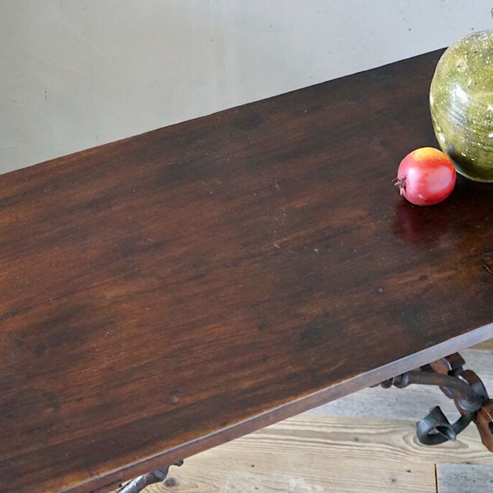 Italian Walnut Trestle Table gallery detail image