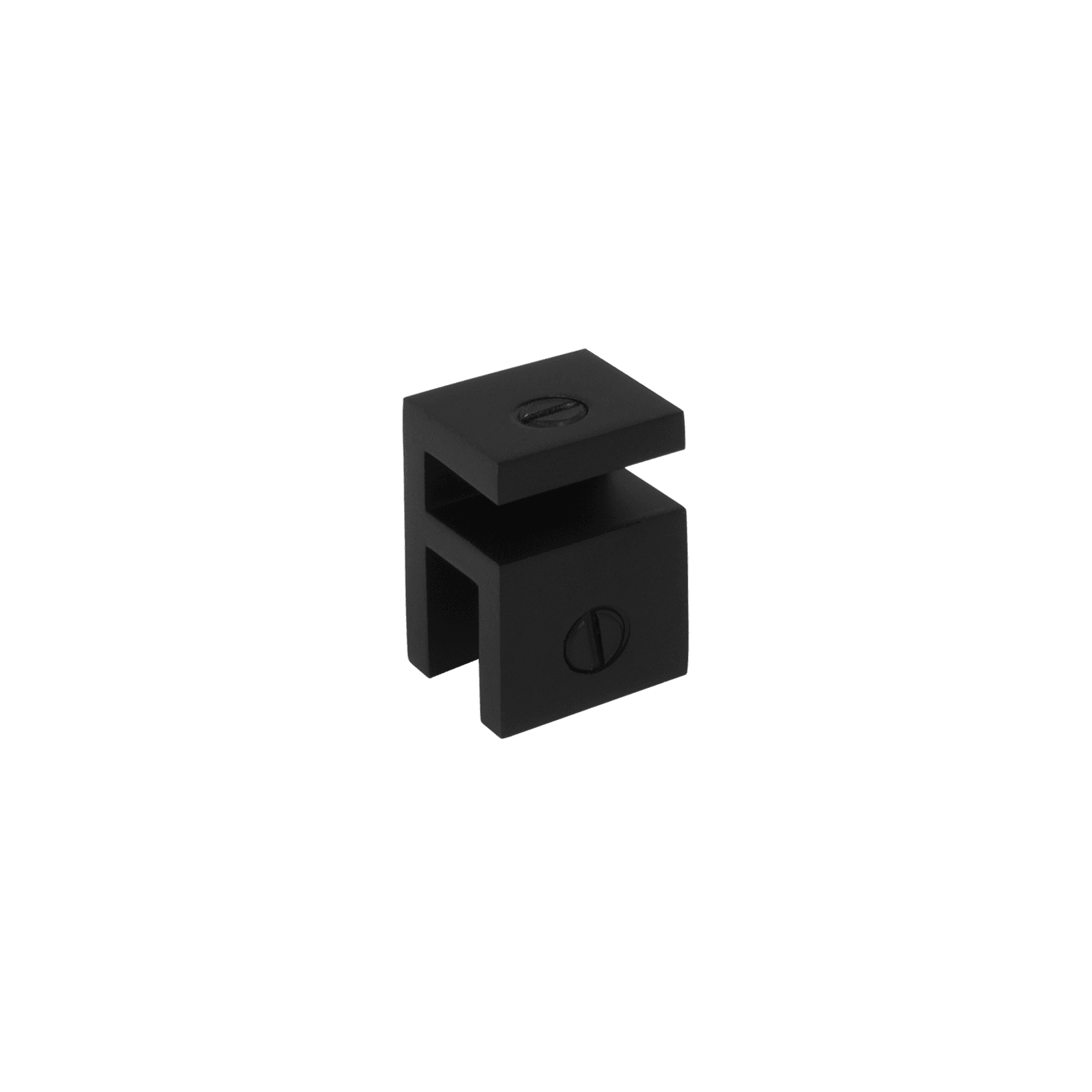 Buddy Shower Glass Bracket Matt Black gallery detail image