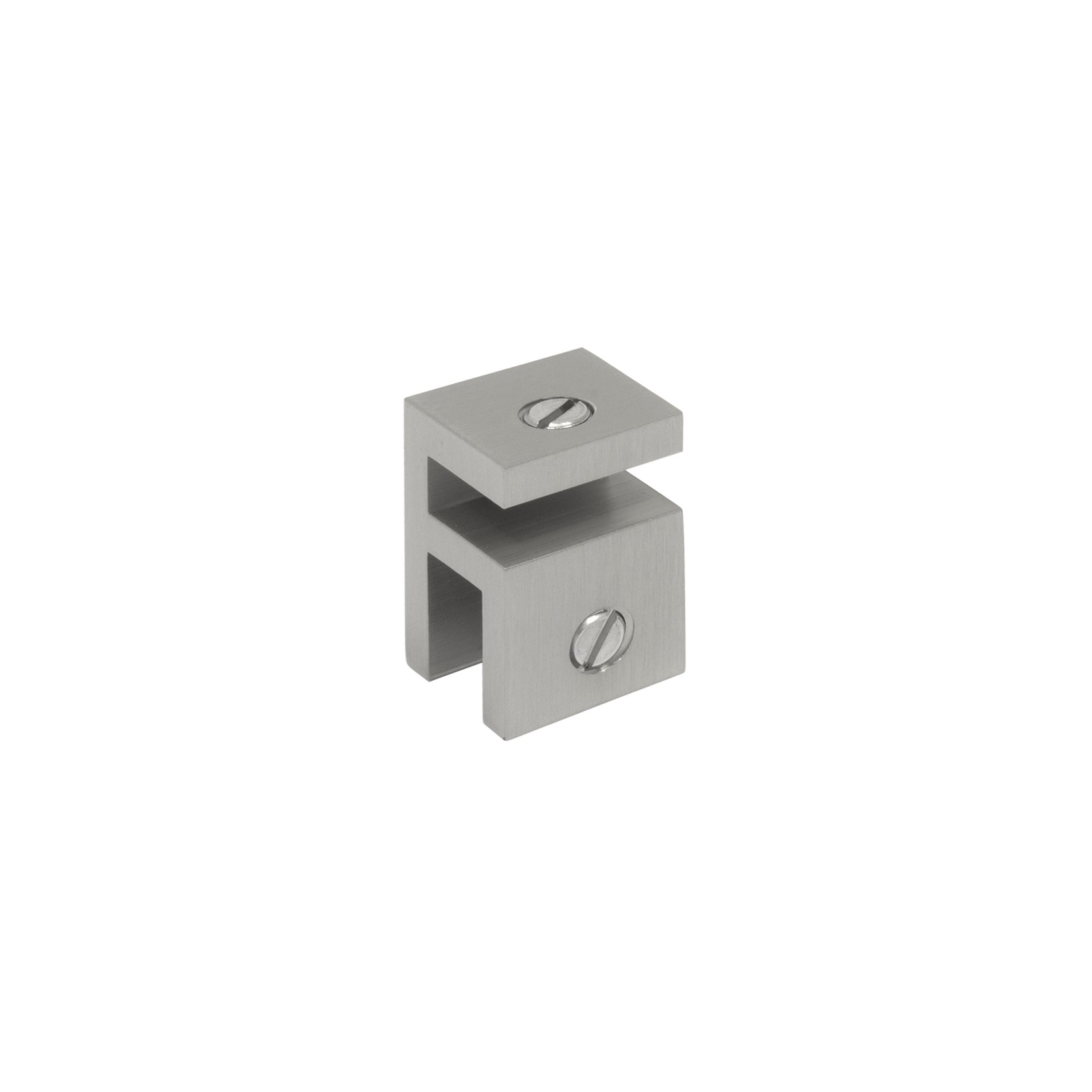 Buddy Shower Glass Bracket Brushed Nickel gallery detail image