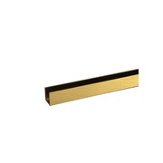 Buddy 18 x 18mm Shower Glass Channel Brushed Brass PVD gallery detail image