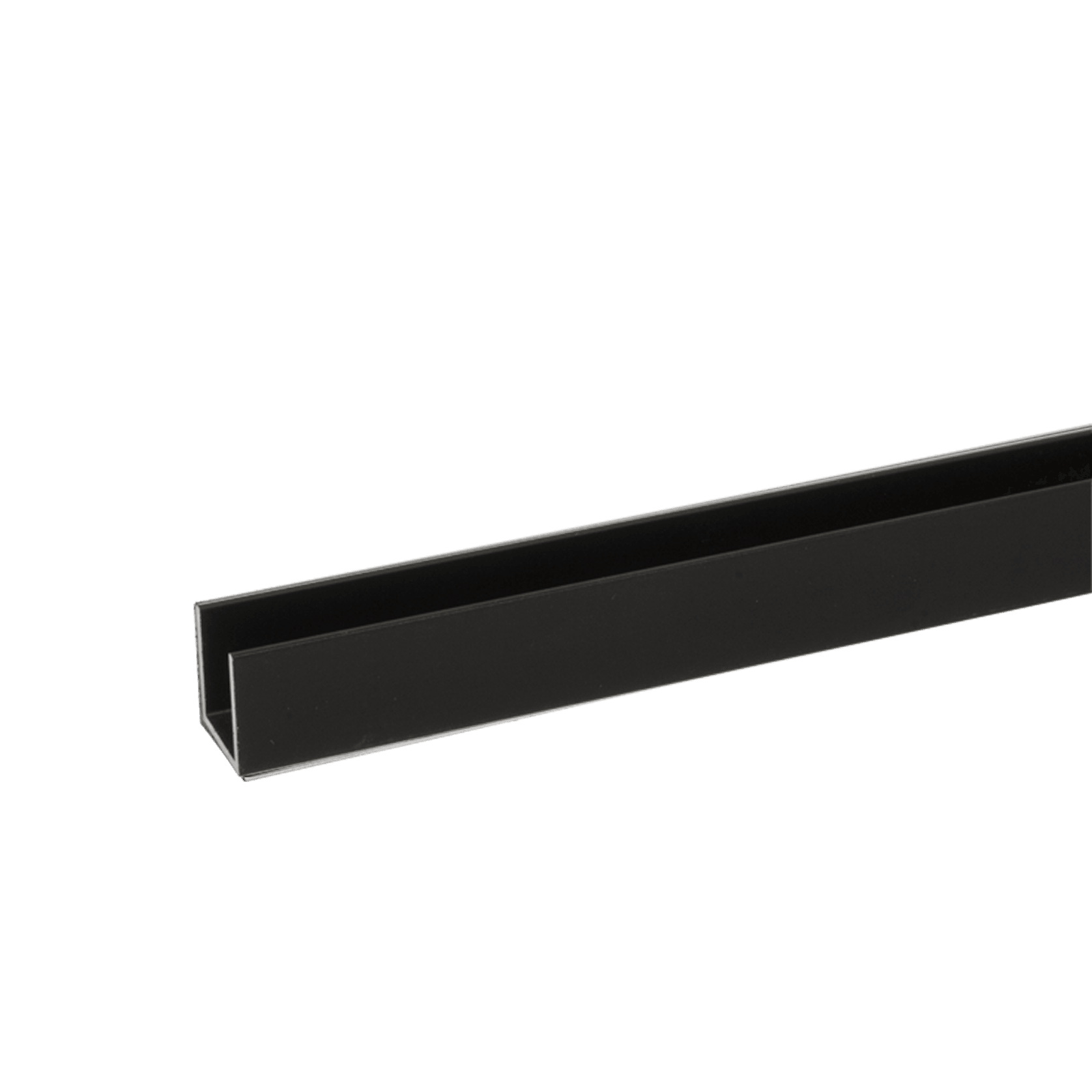 Buddy 18 x 18mm Shower Glass Channel Matt Black gallery detail image