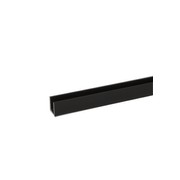 Buddy 18 x 18mm Shower Glass Channel Matt Black gallery detail image