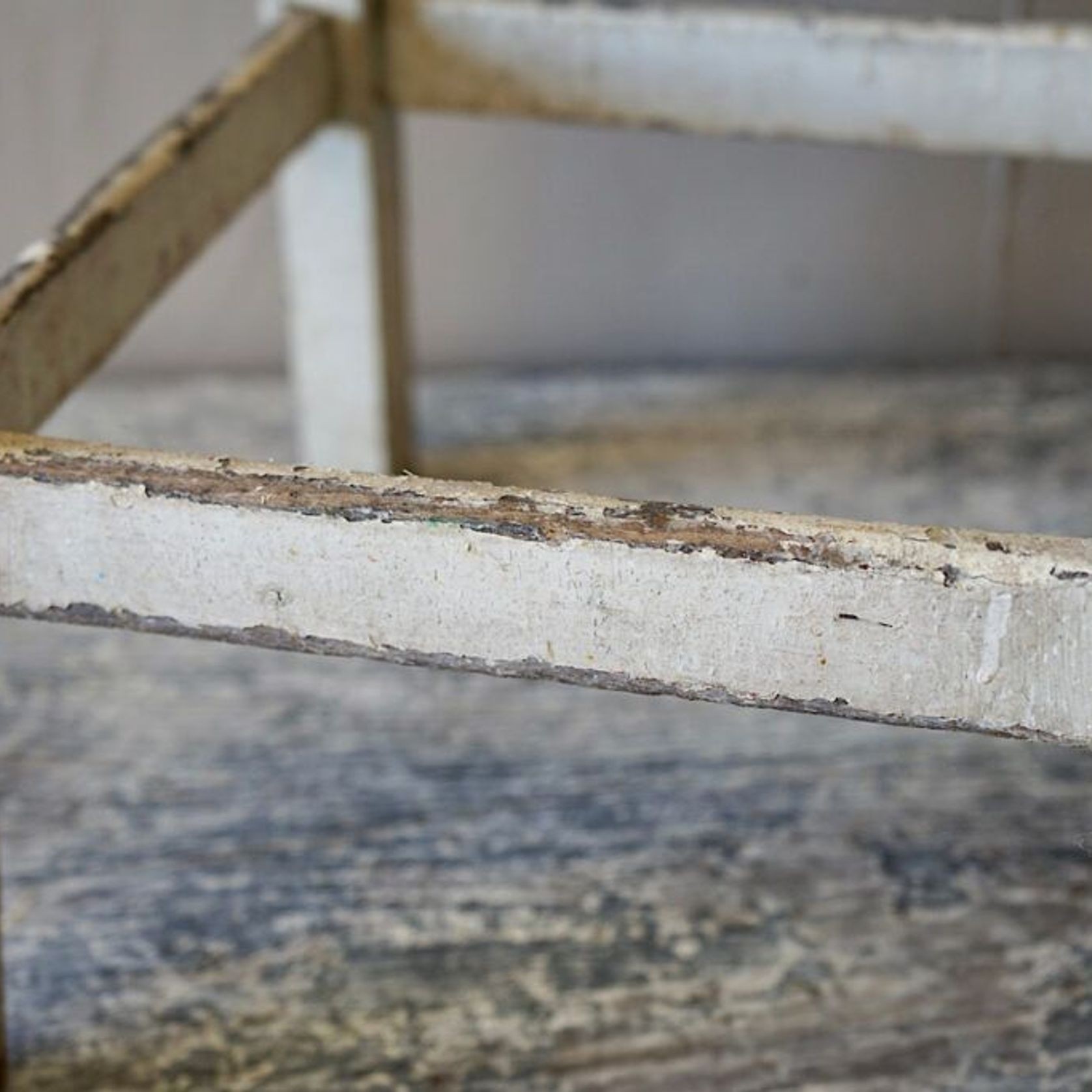 French Rustic Painted Stool gallery detail image