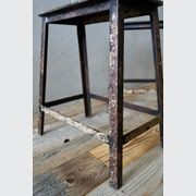 French Industrial Iron Stools (Pair) gallery detail image