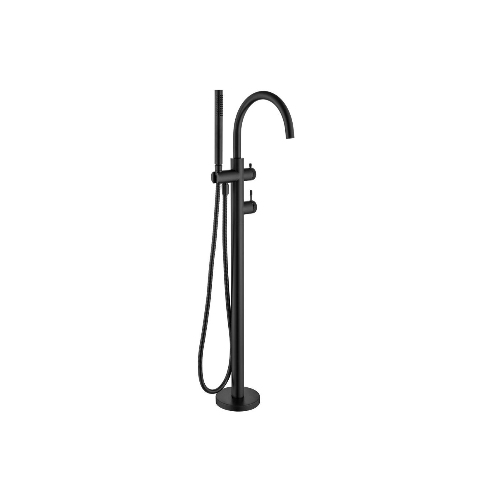 Mica Fluted Freestanding Bath Mixer with Hand Shower gallery detail image