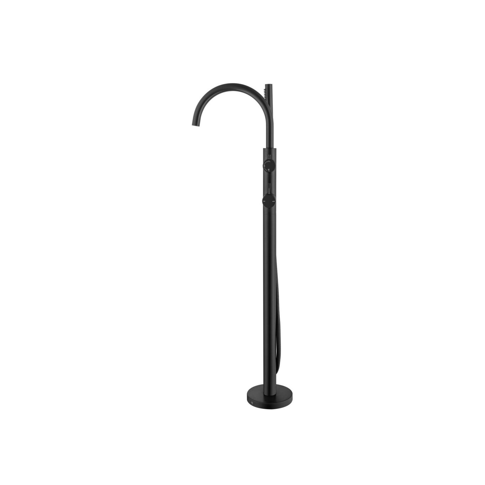 Mica Fluted Freestanding Bath Mixer with Hand Shower gallery detail image