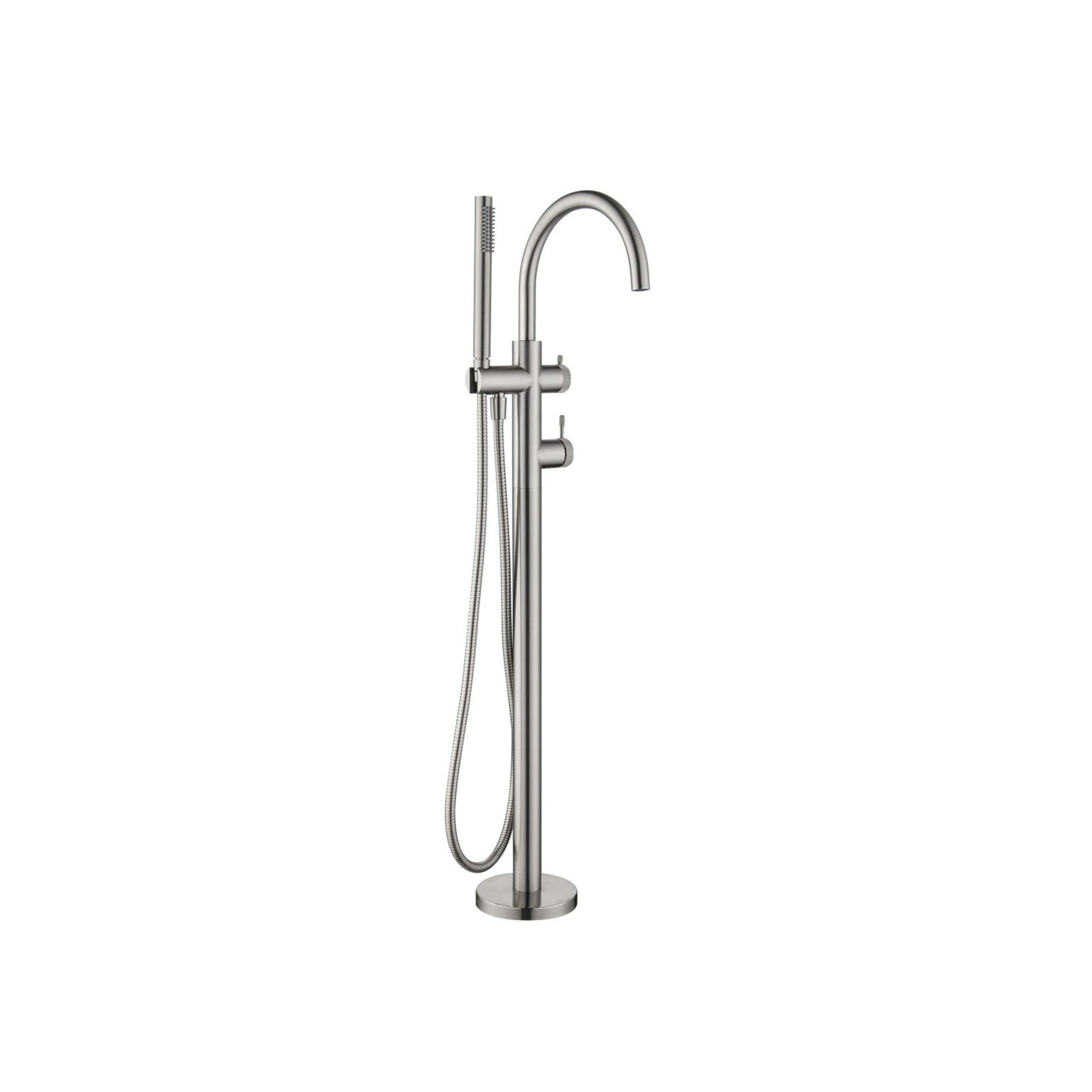 Mica Fluted Freestanding Bath Mixer with Hand Shower gallery detail image