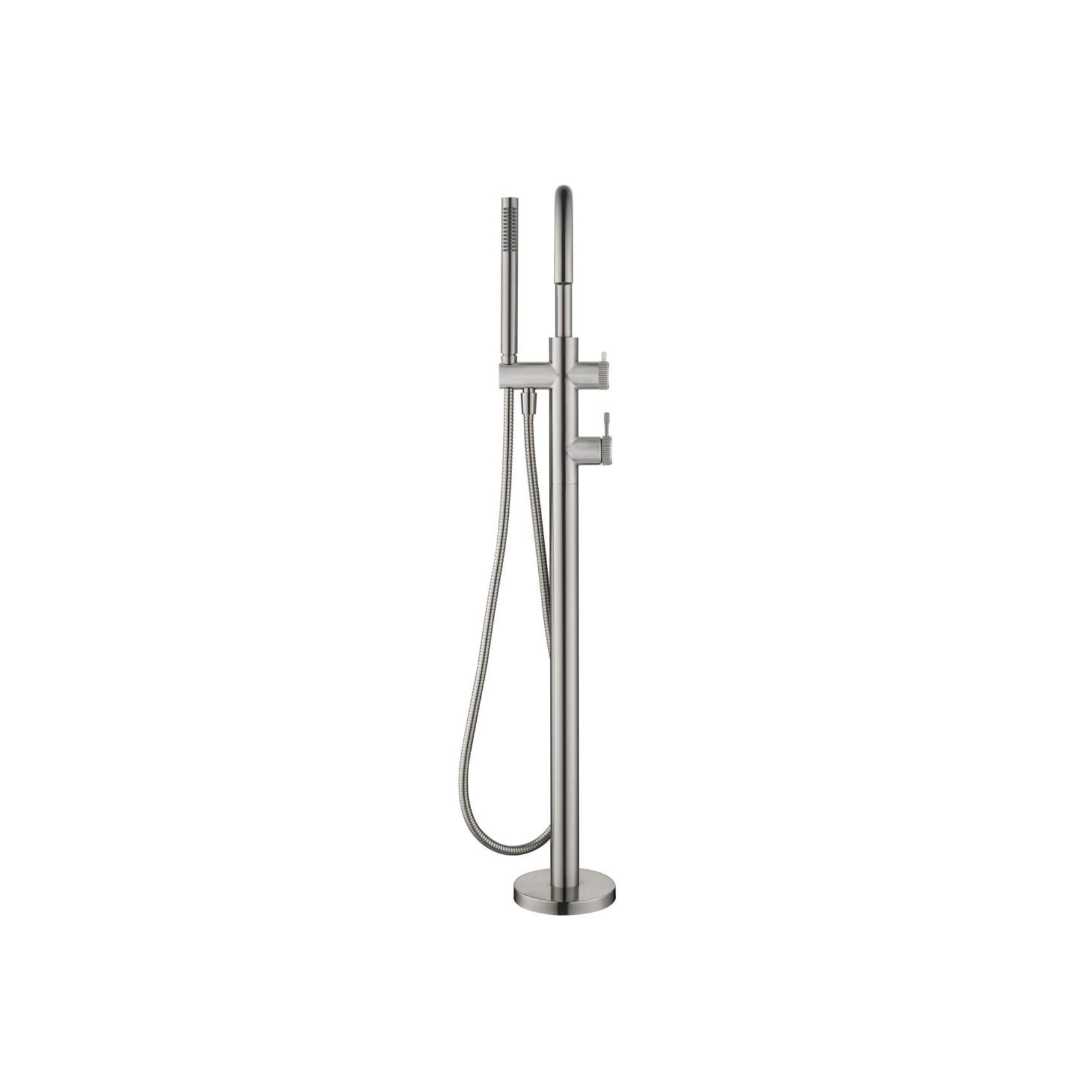 Mica Fluted Freestanding Bath Mixer with Hand Shower gallery detail image