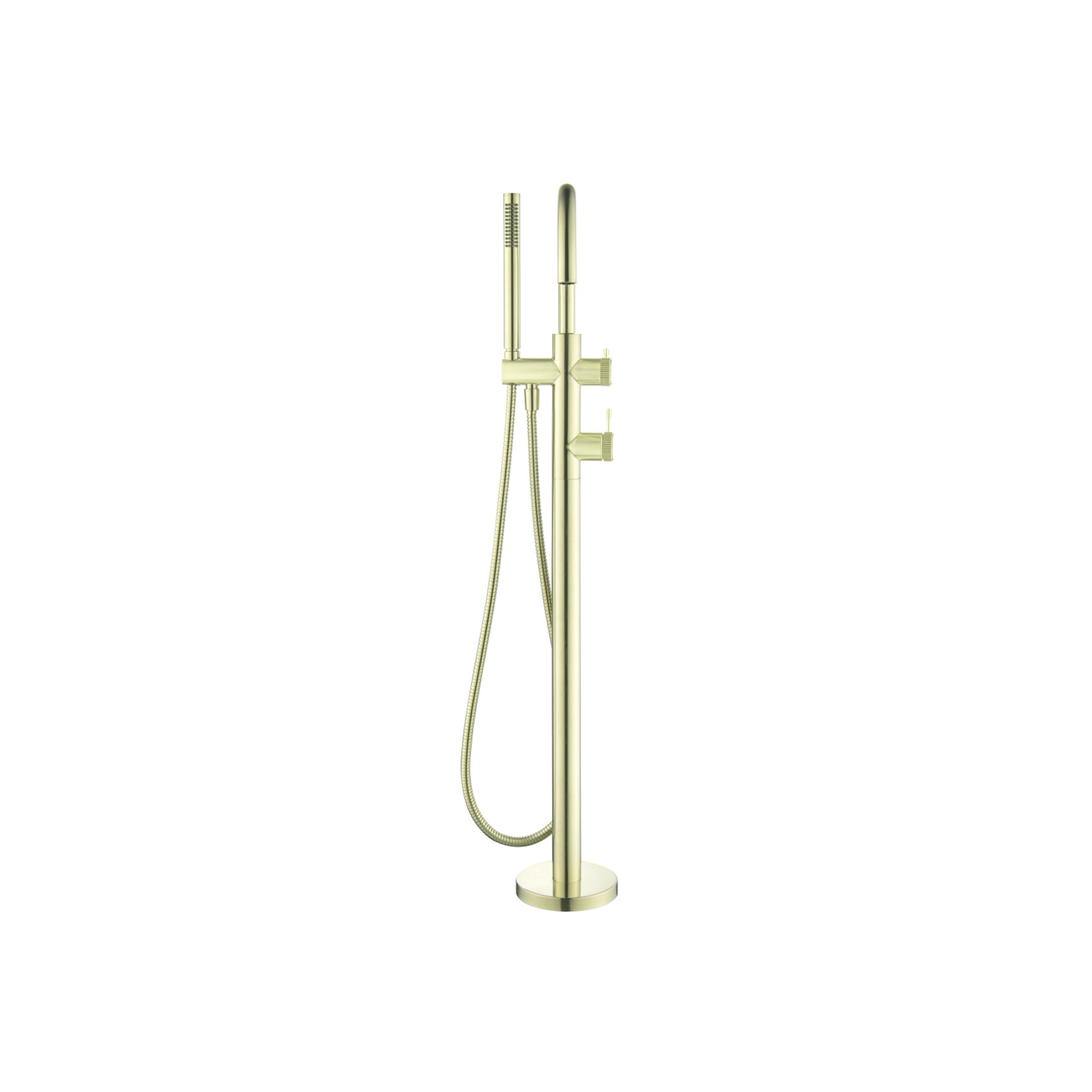 Mica Fluted Freestanding Bath Mixer with Hand Shower gallery detail image