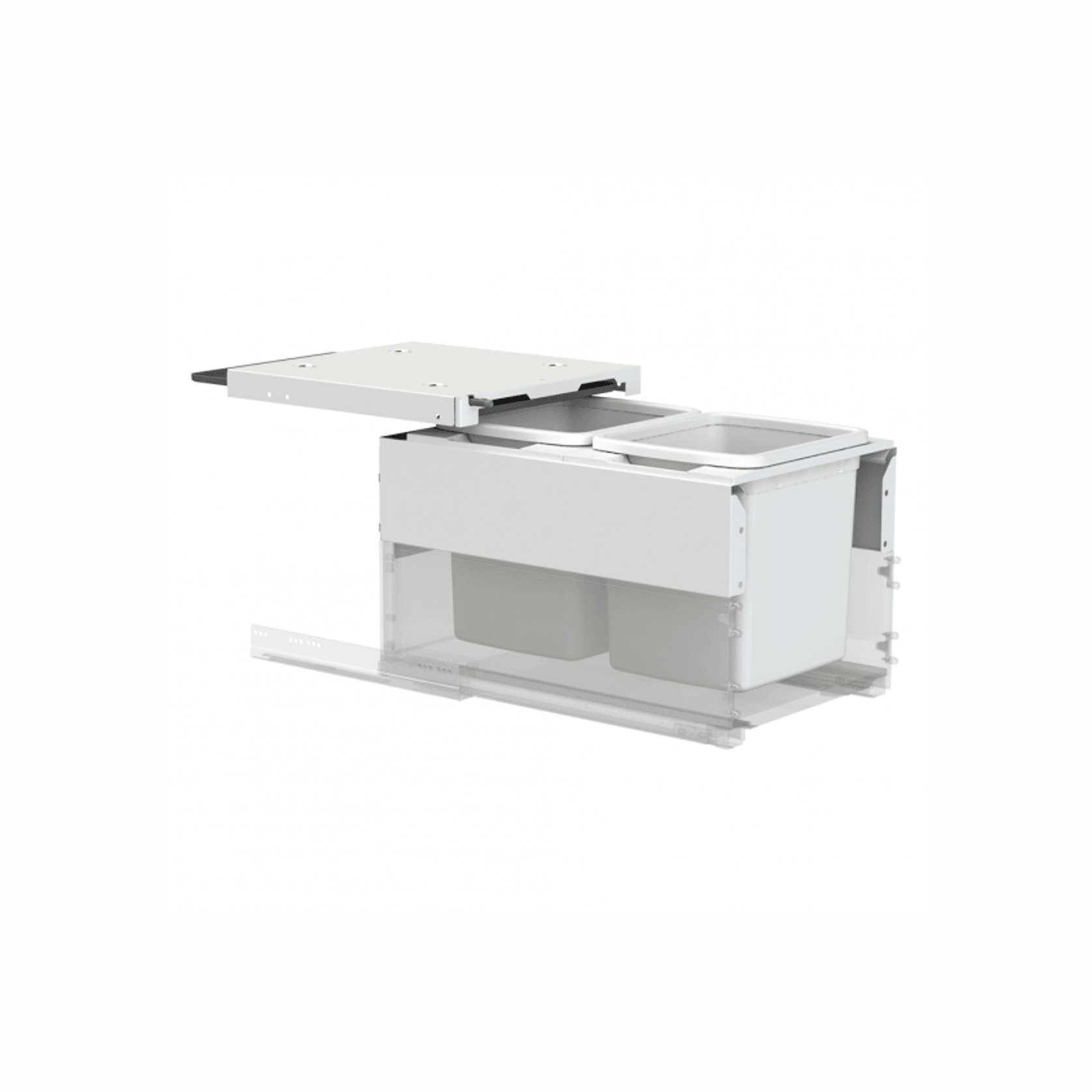 Concelo entro 2x15L for Blum LEGRABOX 400mm Silk White gallery detail image