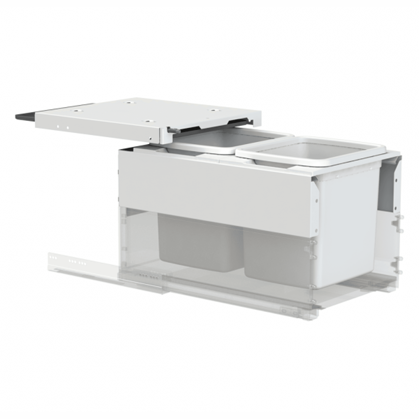 Concelo entro 2x15L for Blum LEGRABOX 400mm Silk White gallery detail image