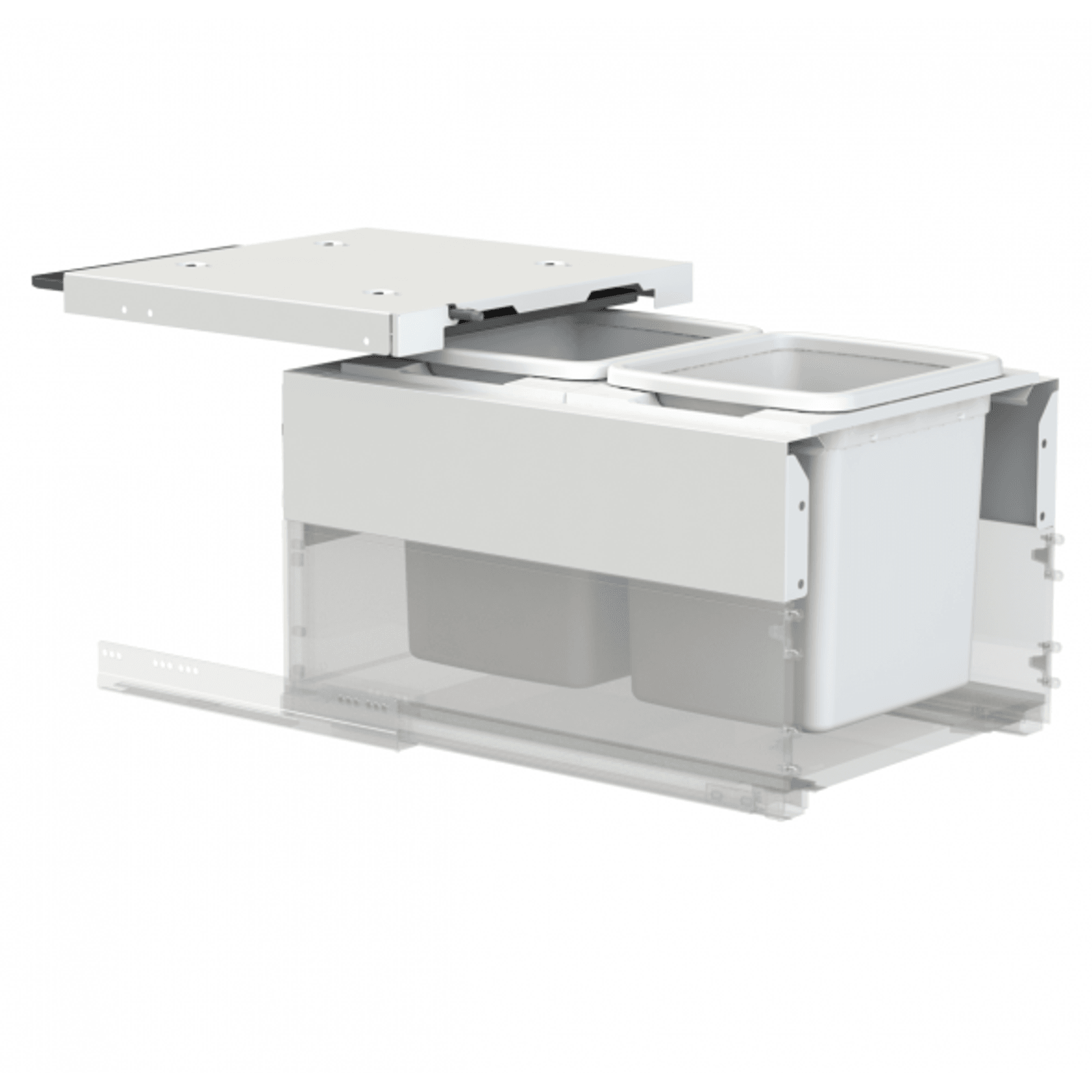 Concelo entro 2x15L for Blum MERIVOBOX 450mm Silk White gallery detail image