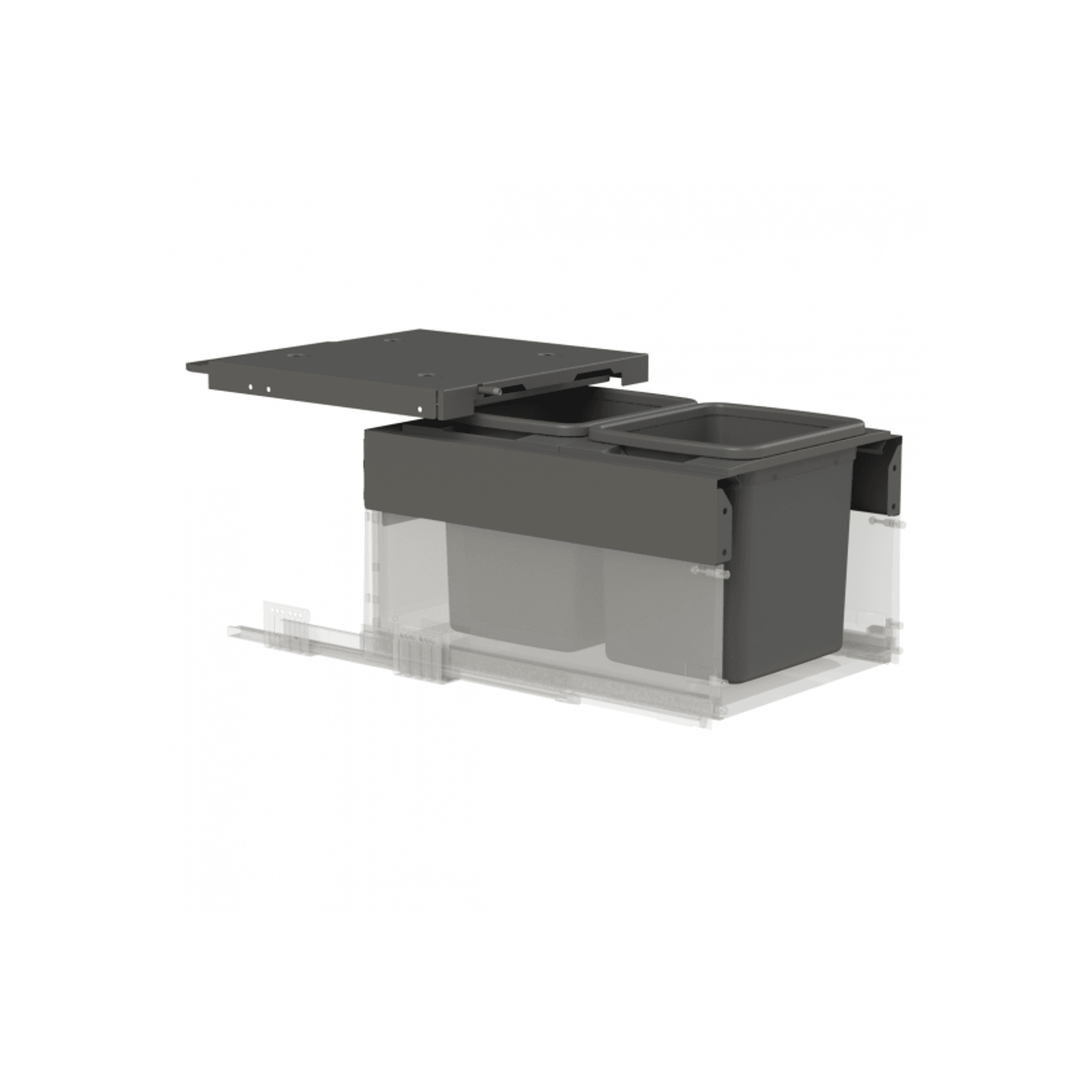 Concelo entro 2x15L for Blum MERIVOBOX 450mm Orion Grey gallery detail image