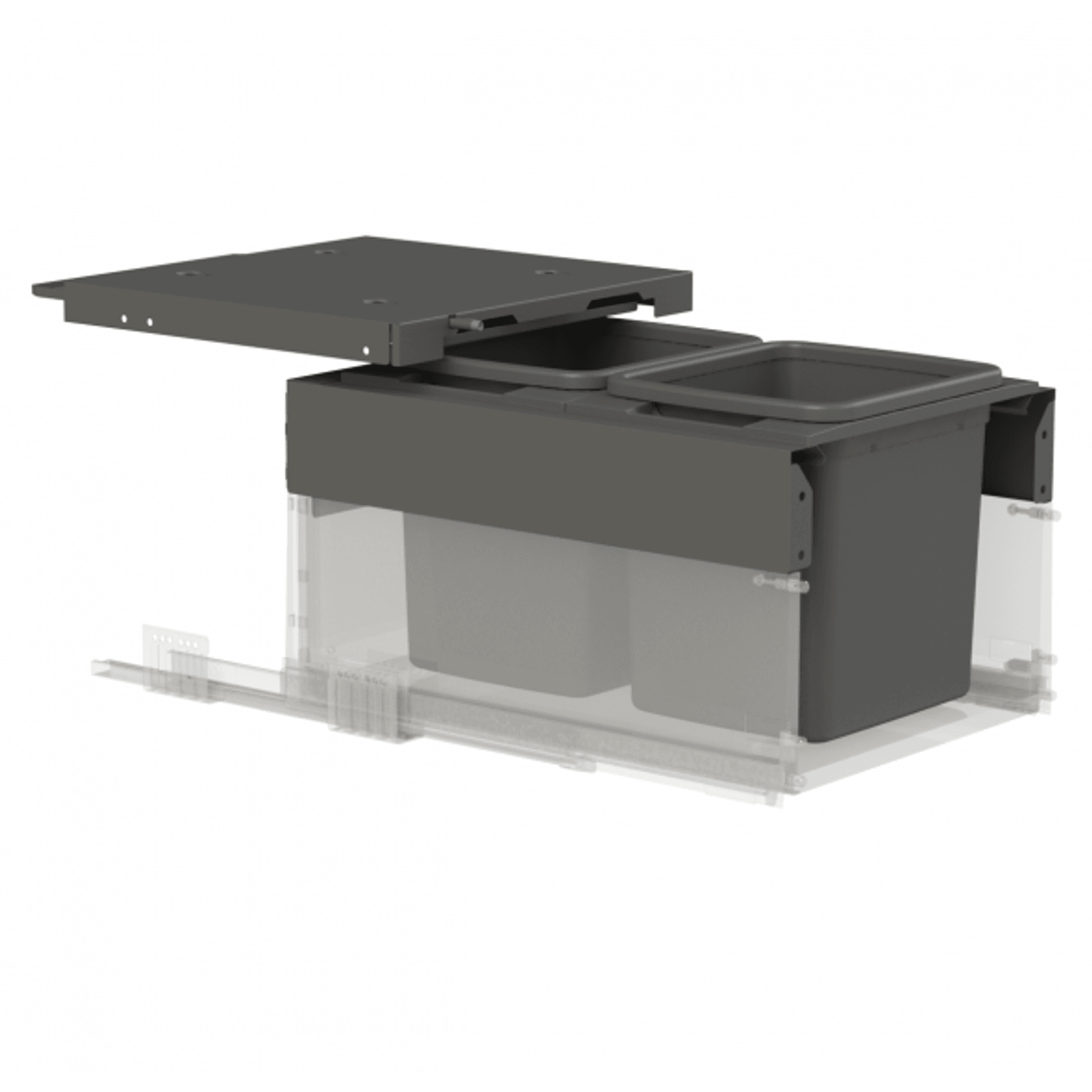 Concelo entro 2x15L for Blum MERIVOBOX 450mm Orion Grey gallery detail image
